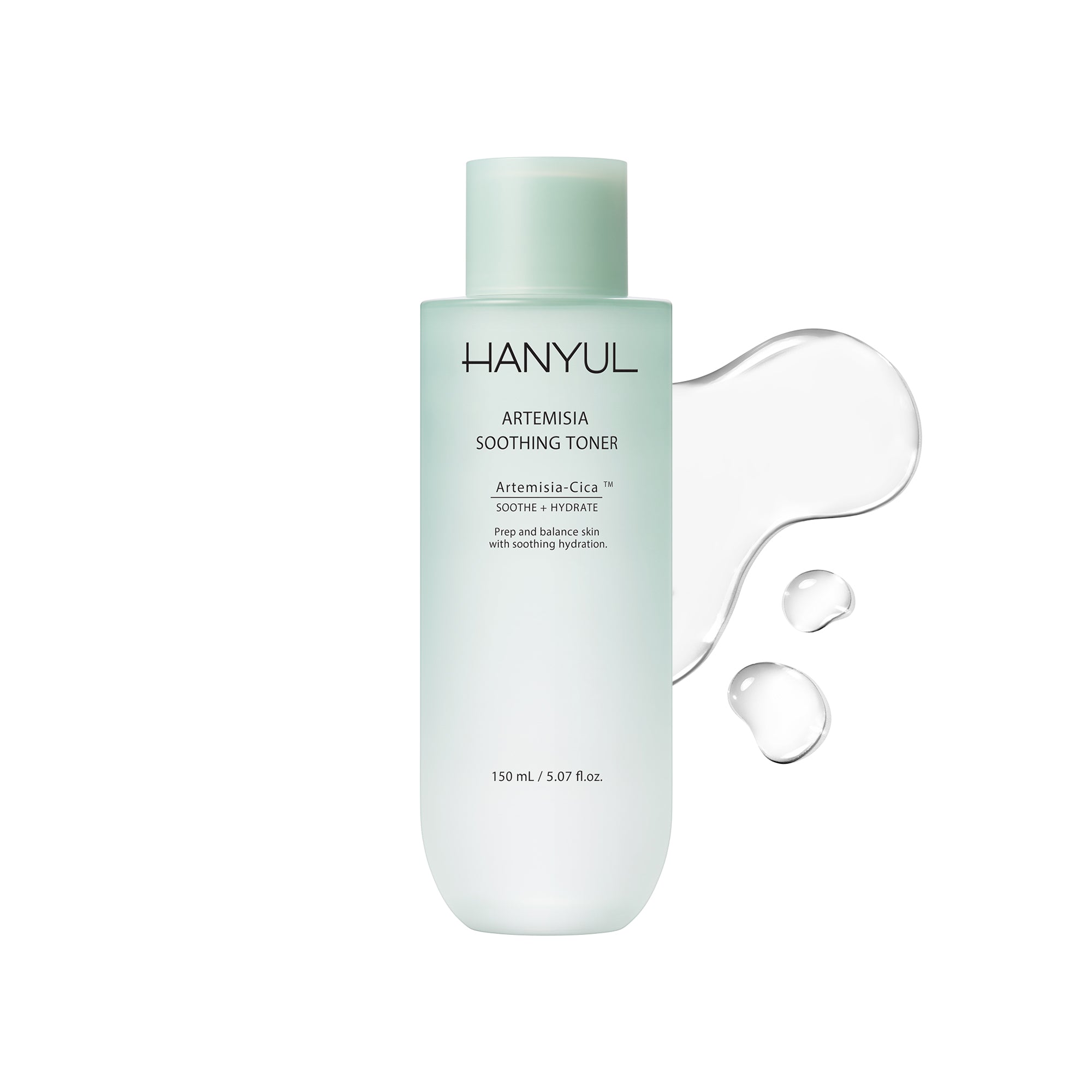 HANYUL Artemisia Soothing Toner product image with clear toner texture.